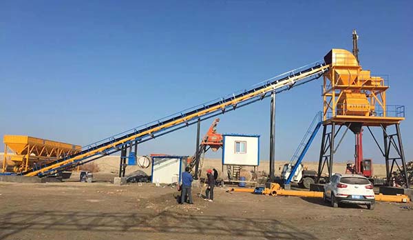 hzs90-concrete-batching-plant-in-xinjiang-commissioning